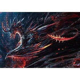 Cakapuzzle Alevden Yapılmış Ürkütücü Ejderha 120 Parça Ahşap Puzzle