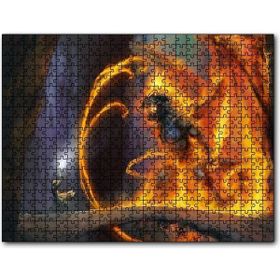Cakapuzzle Alevler İçinde Şeytan ve Karşı Koyan Savaşçı Mdf 255 Parça Puzzle