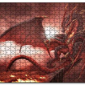 Cakapuzzle Alevler İçindeki Gemi ve Ejderha Mdf 1000 Parça Puzzle