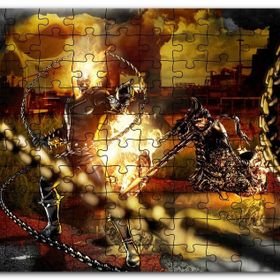 Cakapuzzle Alevler İçindeki Hayalet Sürücü ve Zinciri Mdf 500 Parça Puzzle