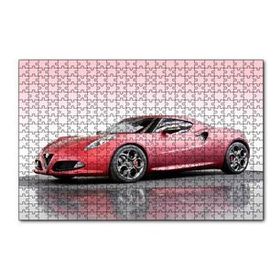 Cakapuzzle Alfa Romeo 4C Concept Kırmızı Otomobil Görseli 120 Parça Ahşap Puzzle