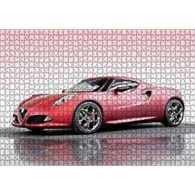 Cakapuzzle Alfa Romeo 4C Concept Kırmızı Otomobil Görseli 120 Parça Ahşap Puzzle