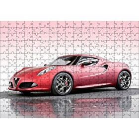 Cakapuzzle Alfa Romeo 4C Concept Kırmızı Otomobil Görseli 120 Parça Ahşap Puzzle