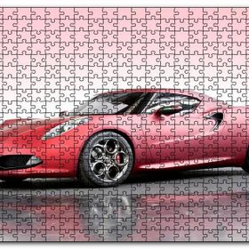 Cakapuzzle Alfa Romeo 4c Concept Kırmızı Otomobil Görseli Mdf 1000 Parça Puzzle