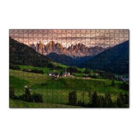 Cakapuzzle Alplerdeki Kasaba ve Çıplak Zirveler 120 Parça Ahşap Puzzle