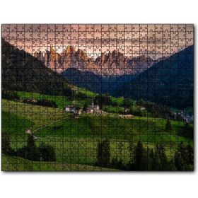 Cakapuzzle Alplerdeki Kasaba ve Çıplak Zirveler Mdf 120 Parça Puzzle