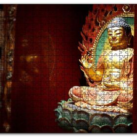 Cakapuzzle Altın Buda Heykeli Mdf 255 Parça Puzzle