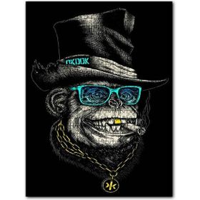 Cakapuzzle Altın Dişli ve Zincir Kolyeli Maymun Ahşap 255 Parça Puzzle