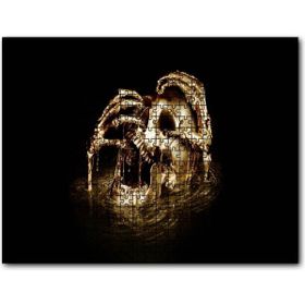 Cakapuzzle Altın Kafatası ve İskelet Eller Mdf 500 Parça Puzzle
