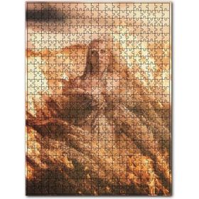 Cakapuzzle Altın Rengi Elbiseli Kadın ve Başaklar Ahşap 255 Parça Puzzle