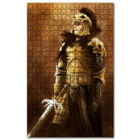 Cakapuzzle Altın Zırhlı Savaşçı ve Kılıcı Ahşap 1000 Parça Puzzle