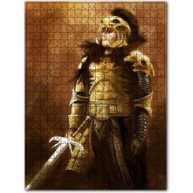 Cakapuzzle Altın Zırhlı Savaşçı ve Kılıcı Ahşap 500 Parça Puzzle