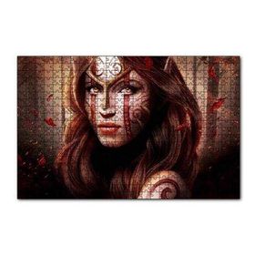 Cakapuzzle Amazon Savaşçı Kadını ve Orman 120 Parça Ahşap Puzzle