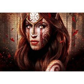 Cakapuzzle Amazon Savaşçı Kadını ve Orman Mdf 255 Parça Puzzle