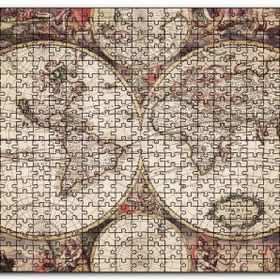 Cakapuzzle Amerika Hatalı Gösteren En Eski Dünya Haritası Mdf 255 Parça Puzzle