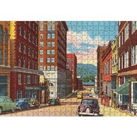 Cakapuzzle Amerikada 1930lar Sokak Manzarası 120 Parça Ahşap Puzzle