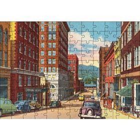 Cakapuzzle Amerikada 1930lar Sokak Manzarası 120 Parça Ahşap Puzzle