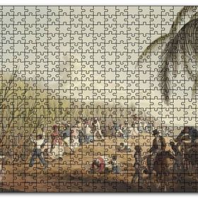 Cakapuzzle Amerikan Kasabasında Tarlada Çalışan Köleler Mdf 1000 Parça Puzzle