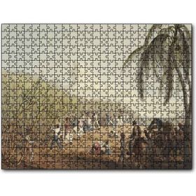 Cakapuzzle Amerikan Kasabasında Tarlada Çalışan Köleler Mdf 255 Parça Puzzle