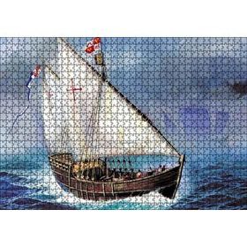 Cakapuzzle Amerikayı Keşfeden Colombun Yelkenlisi 120 Parça Ahşap Puzzle