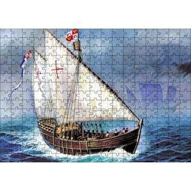 Cakapuzzle Amerikayı Keşfeden Colombun Yelkenlisi 120 Parça Ahşap Puzzle