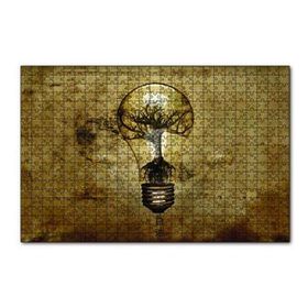 Cakapuzzle Ampul ve İçinde İhtiyar Ağaç 120 Parça Ahşap Puzzle