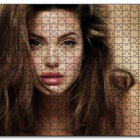 Cakapuzzle Angelina Jolie Baygın Bakış Mdf 255 Parça Puzzle
