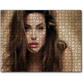 Cakapuzzle Angelina Jolie Baygın Bakış Mdf 255 Parça Puzzle