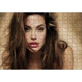 Cakapuzzle Angelina Jolie Baygın Bakış Mdf 255 Parça Puzzle