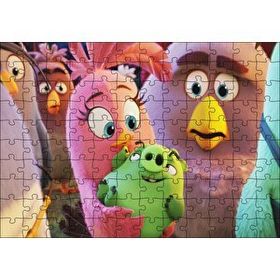Cakapuzzle Angry Birds Aile Görseli 120 Parça Ahşap Puzzle