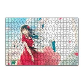Cakapuzzle Animasyon Filmi Kırmızılı Çiçekli Kız 120 Parça Ahşap Puzzle