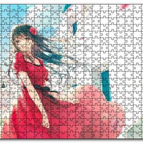 Cakapuzzle Animasyon Filmi Kırmızılı Çiçekli Kız Mdf 500 Parça Puzzle