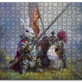 Cakapuzzle Animasyon Tavşan Şovalye Görseli Mdf 1000 Parça Puzzle
