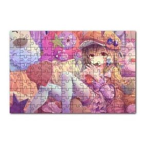 Cakapuzzle Anime Karakteri Şapkalı Kız ve Oyuncakları 120 Parça Ahşap Puzzle
