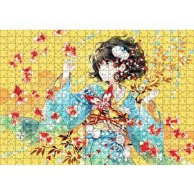 Cakapuzzle Anime Kimonolu Kız ve Japon Balıkları Mdf 500 Parça Puzzle