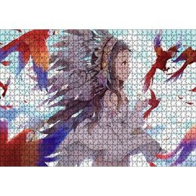 Cakapuzzle Anime Kız Ve Papağanlar Görseli 120 Parça Ahşap Puzzle