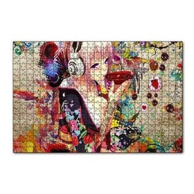 Cakapuzzle Anime Kulaklıklı Genç Kız Çay İçiyor 120 Parça Ahşap Puzzle