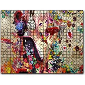 Cakapuzzle Anime Kulaklıklı Genç Kız Çay İçiyor Mdf 255 Parça Puzzle