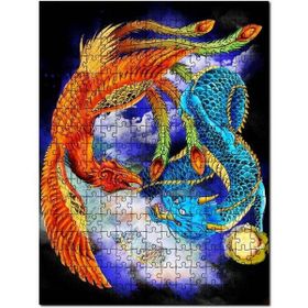 Cakapuzzle Anka Kuşu Ejderha Görseli Mdf 500 Parça Puzzle
