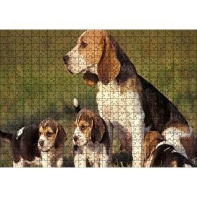 Cakapuzzle Anne Beagle ve Sevimli Yavruları 120 Parça Ahşap Puzzle