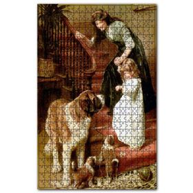 Cakapuzzle Anne Kızdan Köpeklere İyi Geceler Ahşap 1000 Parça Puzzle