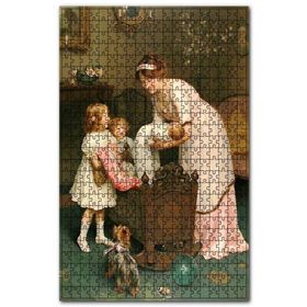 Cakapuzzle Anne Küçük Kızları ve Bebek Ahşap 255 Parça Puzzle