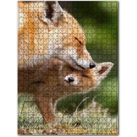 Cakapuzzle Anne ve Yavru Tilki Sevgi 255 Parça Puzzle