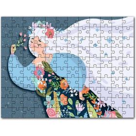 Cakapuzzle Anne Zebra ve Yavrusu Siyah Beyaz 1000 Parça Puzzle