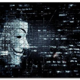 Cakapuzzle Anonymous Maske ve Kodlar Mdf 120 Parça Puzzle