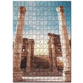 Cakapuzzle Antik Harabeler ve Gündoğumunda Gökyüzü Mdf 120 Parça Puzzle