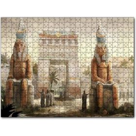 Cakapuzzle Antik Mısır Zafer Takı ve Sfenksler Mdf 1000 Parça Puzzle