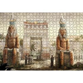 Cakapuzzle Antik Mısır Zafer Takı ve Sfenksler Mdf 500 Parça Puzzle