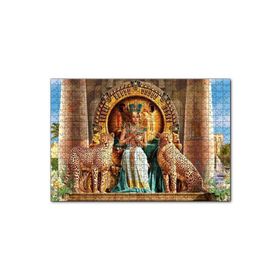 Cakapuzzle Antik Mısırda Nefertiti ve Tahtın Yanında Çitalar 1000 Parça Puzzle