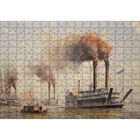Cakapuzzle Antika Buharlı Vapurlar 120 Parça Ahşap Puzzle